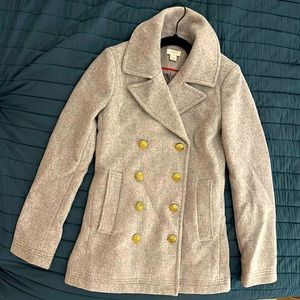 Grey J.Crew Pea coat